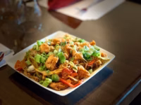 Chicken Chow Mein - stir-fried noodles at Tandoori Kitchen