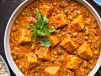 Matar Paneer - Peas and cheese curry at Tandoori Kitchen