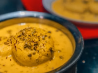 Keshari Ras Malai - Saffron dessert at Tandoori Kitchen